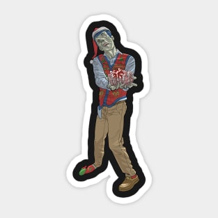 Christmas Zombie Sticker